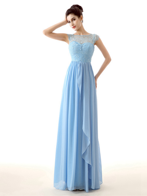 A-line Sheer Lace Chiffon Matric Farewell Dress [VIVIDRESS8196] - R2400 ...
